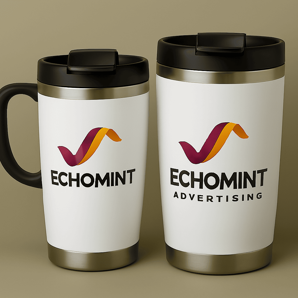 Travel Mugs Printing Dubai - On-the-Go Branding